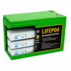 12V 10Ah / 16Ah Litium LiFePO4 djupcykelbatteri, 2000+ cykler uppladdningsbart batteri för sol-/vindkraft, liten UPS, belysning, Power Wheels, fiskesökare med mera, inbyggd 10A BMS