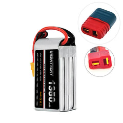 22,2V 6S 1350mAh 100C LiPo-Akku mit XT60-Anschluss für RC-FPV-Renn-Drohne Quadcopter