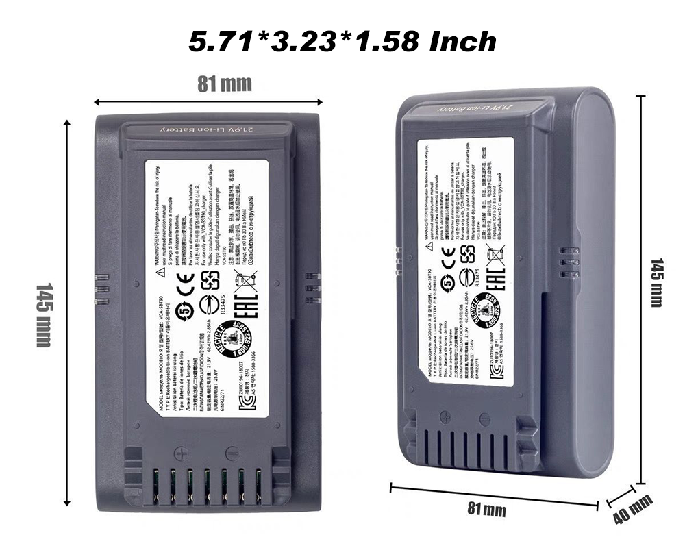Bateria de Substituição para Aspiradores Verticais Sem Fio Samsung Jet 60/65/70/75/90 Series, Compatível com VCA-SBT90EB VCA-SBTA60 VCA-SBT90 0300, Bateria de Lítio de Alta Capacidade 21,6V 4,0Ah