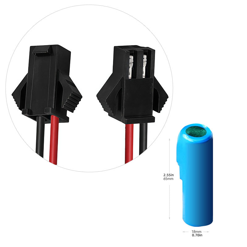 Li-ion 3,7V 2200-3200MAH 1P 18650 Litiumbatteripakke med ledningskontakt