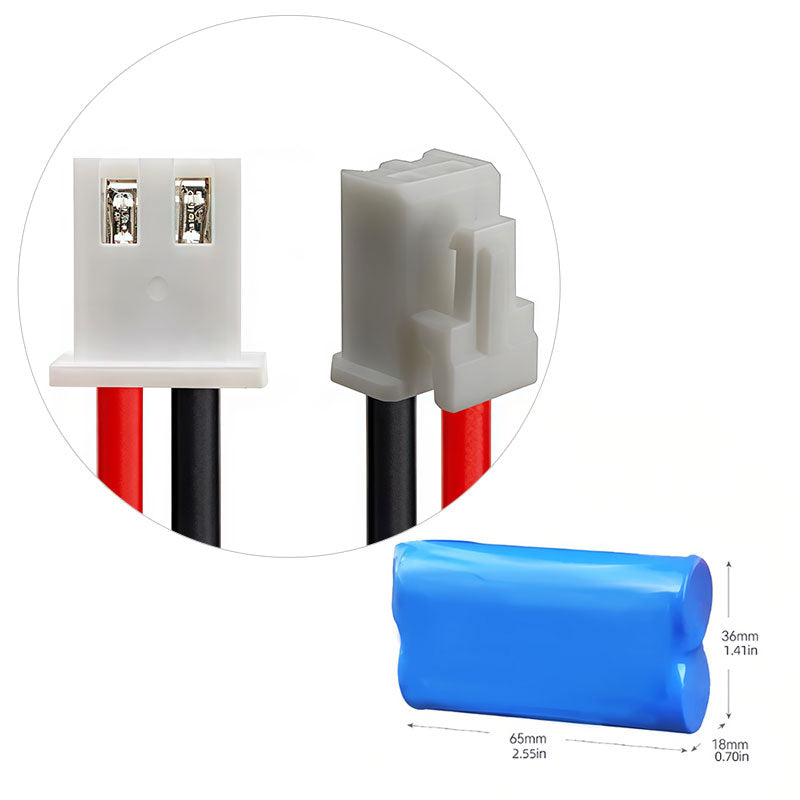 3,7V 18650 Litiumbatteripakke 3000 ~ 6400MAH - 2P