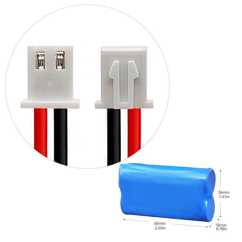 3,7V 18650 Litiumbatteripakke 3000 ~ 6400MAH - 2P
