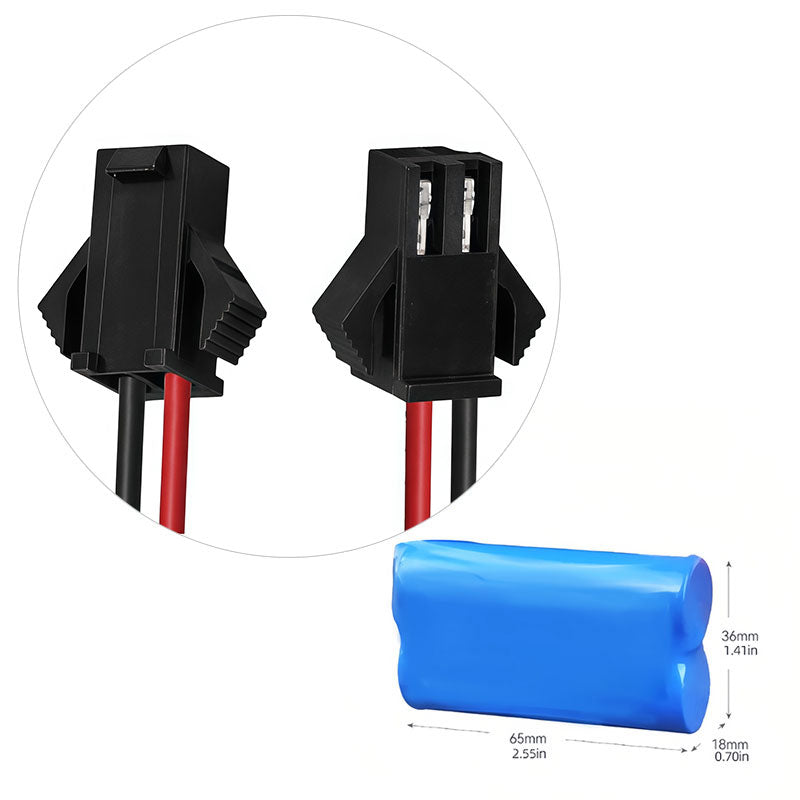 3,7V 18650 Litiumbatteripakke 3000 ~ 6400MAH - 2P