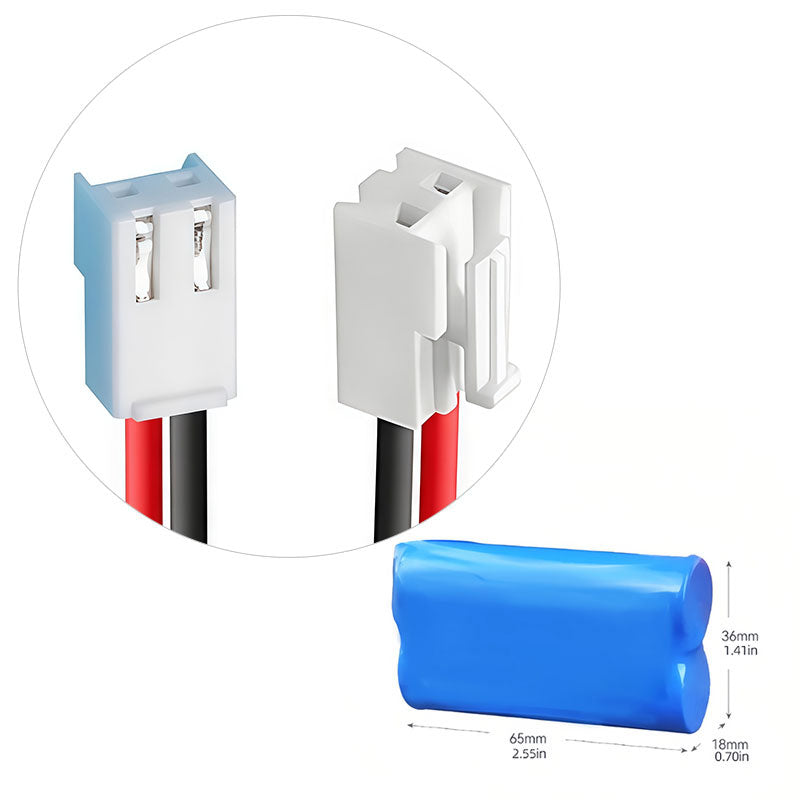 3,7V 18650 Litiumbatteripakke 3000 ~ 6400MAH - 2P