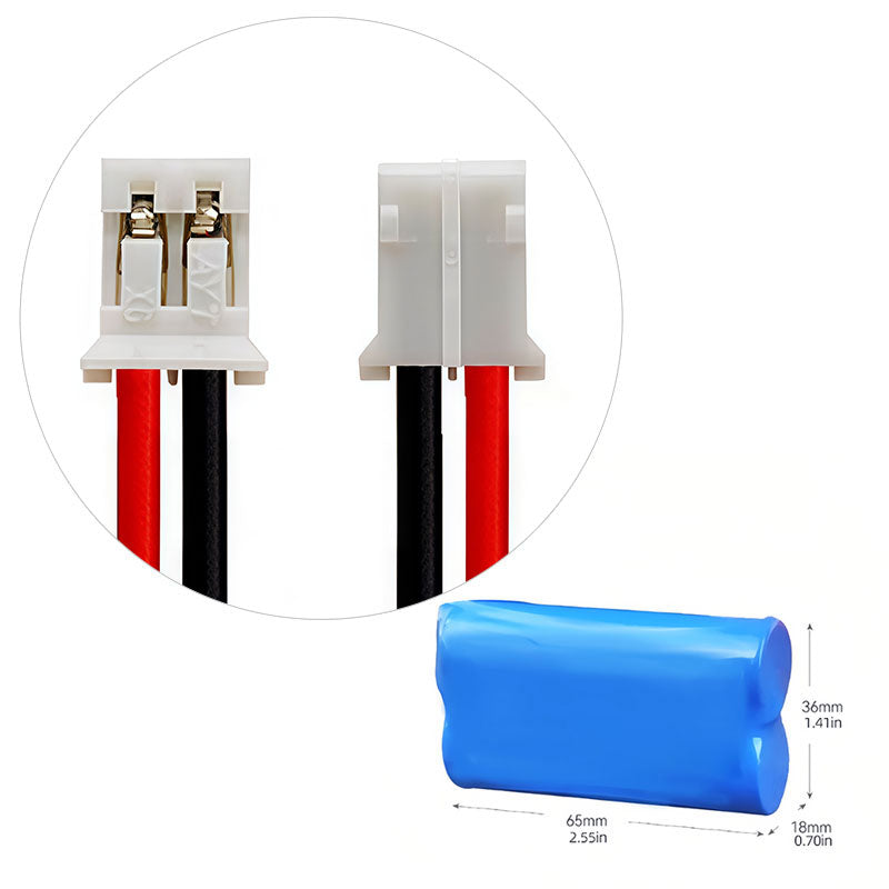 3,7V 18650 Litiumbatteripakke 3000 ~ 6400MAH - 2P