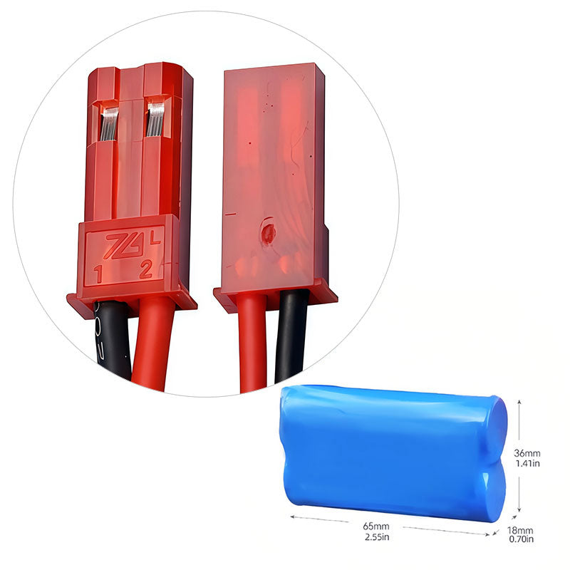 3,7V 18650 Litiumbatteripakke 3000 ~ 6400MAH - 2P