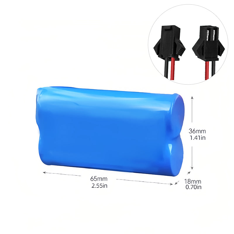 3.7V 18650 Litiumbatteripaket 3000 ~ 6400MAH - 2P