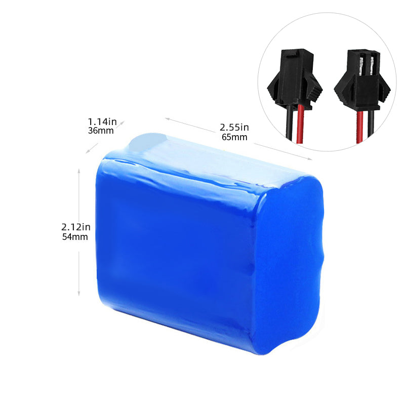11,1 V 18650 3S2P 6400 mAh 18650 Lithium-Ionen Li-ion wiederaufladbarer Akku-Pack