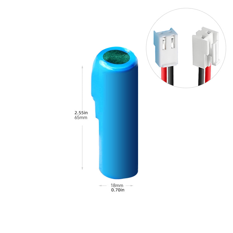Li-ion 3.7V 2200-3200MAH 1P 18650 Lithiumbatterijpakket met lijn draadconnector