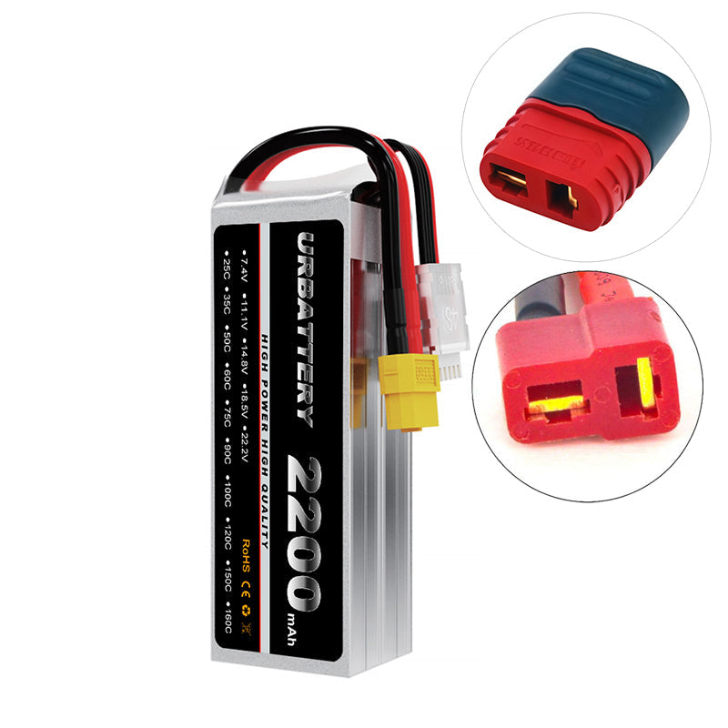 Akumulator LiPo 2200mAh 6S 22.2V 70C z wtykiem XT60 do helikopterów klasy 500 i wyścigów FPV
