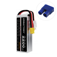 2200mAh 2S 50C 7,4V Shorty Pack LiPo-batteri med XT60-stik