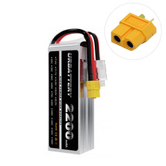 2200mAh 2S 50C 7,4V Shorty Pack LiPo-batteri med XT60-stik