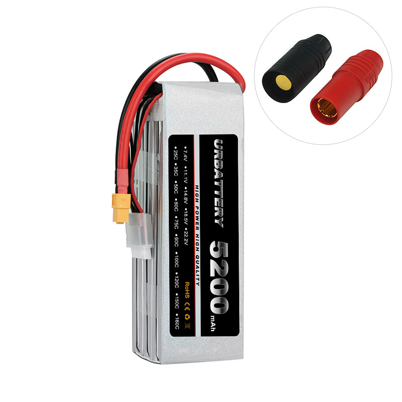 5200mAh 4S 14,8 V LiPo pack, 35C/50C/70C/100C – dlouhá výdrž & silný nástup pro RC auta/trucky/letadla/drony (JST-XH balanční konektor, články třídy A)
