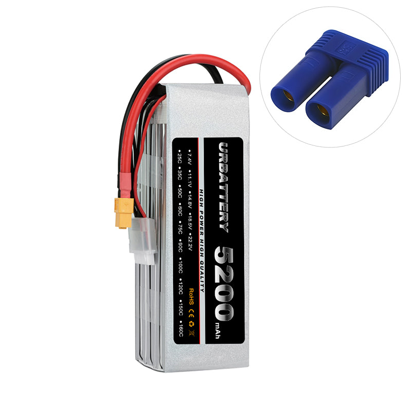 5200mAh 4S 14,8 V LiPo pack, 35C/50C/70C/100C – dlouhá výdrž & silný nástup pro RC auta/trucky/letadla/drony (JST-XH balanční konektor, články třídy A)