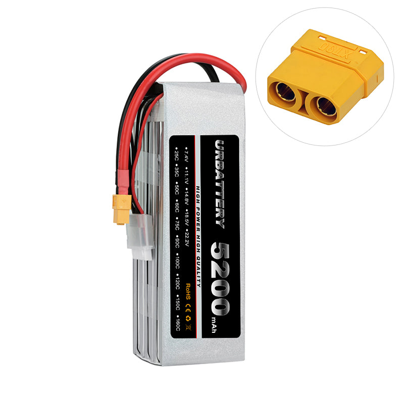 5200mAh 4S 14,8 V LiPo pack, 35C/50C/70C/100C – dlouhá výdrž & silný nástup pro RC auta/trucky/letadla/drony (JST-XH balanční konektor, články třídy A)