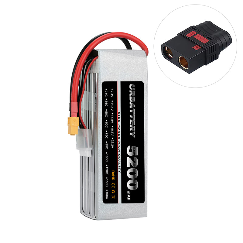 5200mAh 4S 14,8 V LiPo pack, 35C/50C/70C/100C – dlouhá výdrž & silný nástup pro RC auta/trucky/letadla/drony (JST-XH balanční konektor, články třídy A)