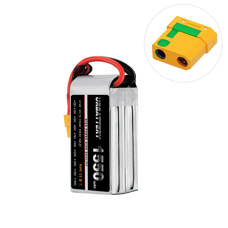 LiPo akumulátor 2S 1500mAh 7,4V (25C–120C) s konektorem Deans T, Soft Pack, pro FPV drony a RC auta/lodě/letadla